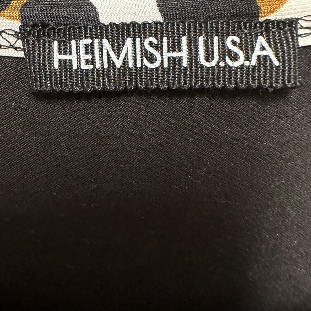 Heimish USA short sleeve leopard color block top - Picture 4 of 6